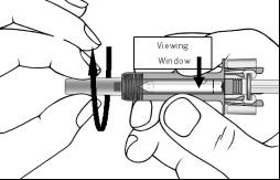 De spuit gereedmaken voor gebruik Vermijd voorafgaand aan de voltooiing van de injectie contact met de activeringsclips (zie eerst de illustratie) om voortijdig omhullen van de naald met de