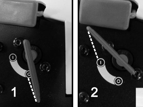 Ridicaţi / coborâţi mătura laterală 5. Contor pentru orele de funcţionare (Doar 6. Ridicaţi / coborâţi cilindrul de măturare (Doar LED indicator de încărcare a bateriei 1. verde Baterie încărcată 2.