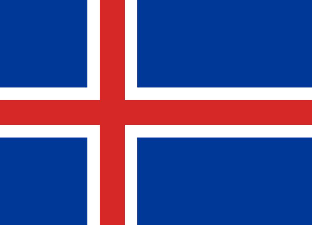 6 OEFENCHALLENGE : DE IJSLANDSE VLAG - Programmeer de IJslandse vlag, in kleur, op je scherm.