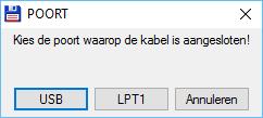 o o indien er meerdere parallelpoorten aanwezig zijn, zal Total Commander vragen welke poort er dient gebruikt te worden.