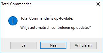 1.4 Nederlandstalige versie Standaard wordt Total Commander geïnstalleerd met het origineel Engelstalig helpbestand. Het NL-taalteam onder coördinatie van Rein de Jong heeft ooit voor versie 7.