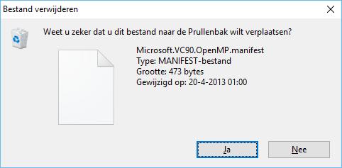 Definitief wissen kan ook zoals standaard in Windows door tegelijk met het wissen de toets [ SHIFT ] in te drukken.