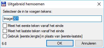 Voorbeeld [N1-8] de eerste 8 karakters worden behouden [N16-] de eerste 15 karakters worden gewist Er kunnen meerdere definities na elkaar opgegeven worden en je kan eventueel ook nog een tekst of