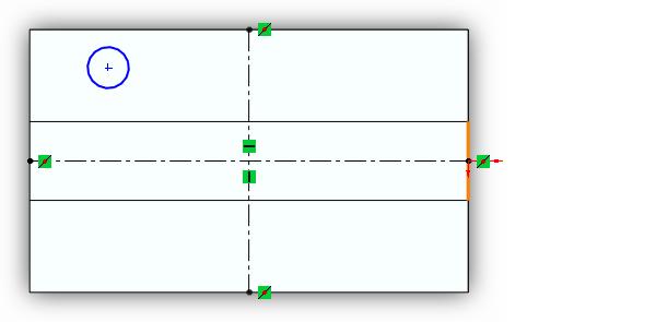 9 Teken nu de twee centerlines, zoals je die hiernaast ziet.