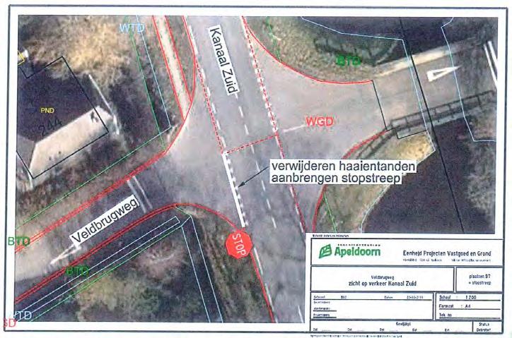 In en om de dorpen Verkeersmaatregelen Veldbrugweg en Tullekensmolenweg De gemeente Apeldoorn heeft, ingevolge de verordening dorp- en wijkraden 2009 het bestuur van de dorpsraad geïnformeerd dat zij