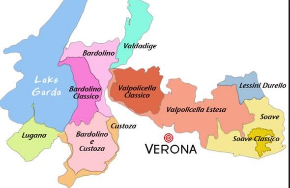 VENETO Belangrijkste druivenrassen in de Veneto-regio: - Witte: Pinot Grigio, Trebbiano - Rood: Corvina Veneto ook gekend voor de
