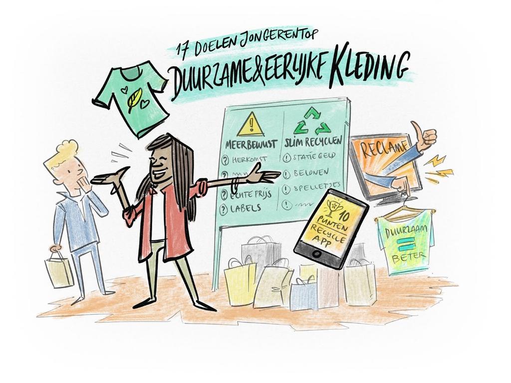 Groene en eerlijke kleding Stimuleer hergebruik van kleding en zorg dat er voldoende tweedehandskledingwinkels en kledingbibliotheken zijn.