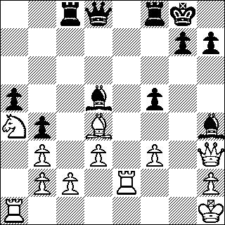 20.Dg3 Tc8 21.Tf2 f5 22.Te2 Lh4 23.Dh3 exf4 24.Lxd4 f3 25.gxf3 Lxf3+?! Het afstaan van het loperpaar lijkt hier het verkeerde plan. 25...g5! brengt de vervelende dreiging 26 g4 met zich mee.