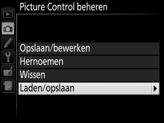 Eigen Picture Controls delen Eigen Picture Controls gemaakt met behulp van de Picture Control Utility van ViewNX 2 of optionele software zoals Capture NX 2 kunnen naar een geheugenkaart worden