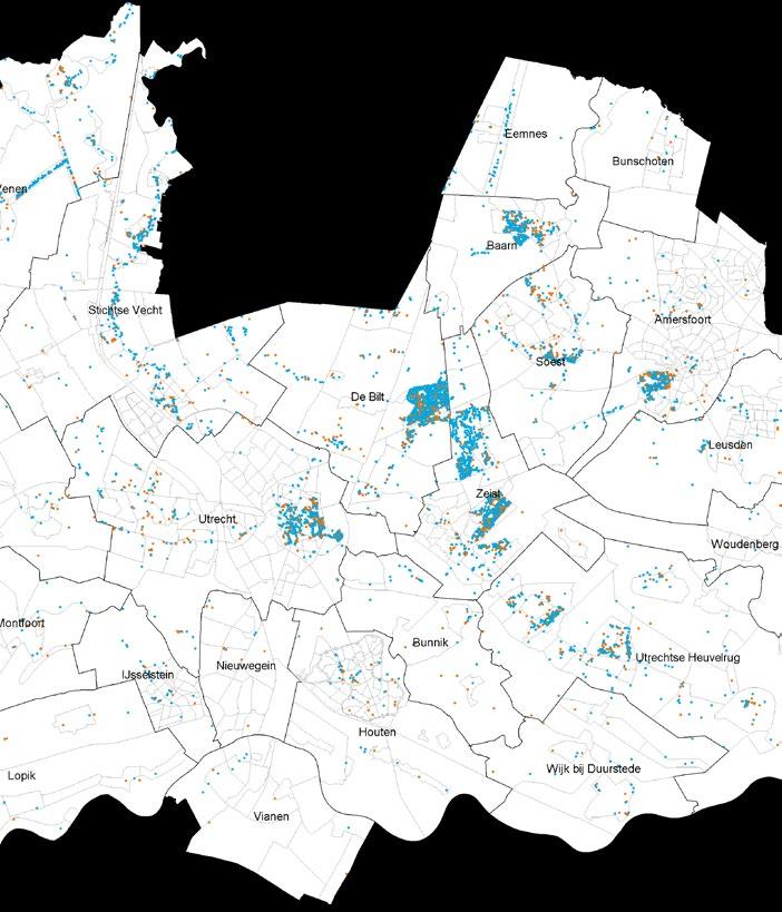 In de regio Utrecht is het aanbod van miljoenenwoningen het hoogst. In deze regio staan 6.