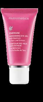 26,- 26,- Energise Night Rescue Crème 60ml (10813) Energise Daily Boost Crème-Gel 60ml (10812) Een luchtige, verfrissende crème-gel speciaal ontwikkeld om de levendigheid van