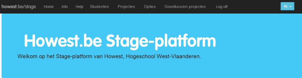 2.3 AANMELDEN Identificatie gebeurt automatisch op basis van het mail adres: voornaam.familienaam@howest.be Inloggen verloopt voor iedereen via hetzelfde loginscherm.