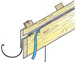 Gootaansluiting Nok Verdere toepassingen, bv. onderdakfolies zijn ofwel over een gootplank in de goot, of bij voldoende dakoversteek, eenvoudig naar buiten te leiden.