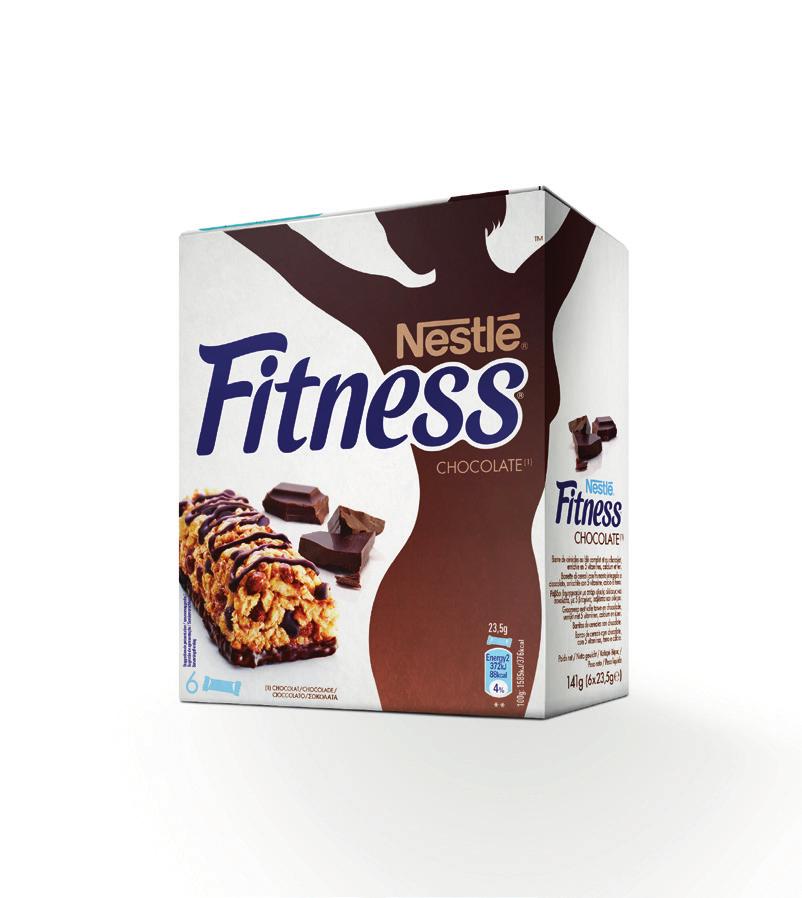 Fitness Repen Chocolade Ingrediënten: Granen 48,2% (volkorentarwe 27,4%, rijst, volkorentarwemeel 2,2%, maïsgries, rijstemeel), chocolade 17% (suiker, cacaomassa, magere melkpoeder, weipoeder (melk),