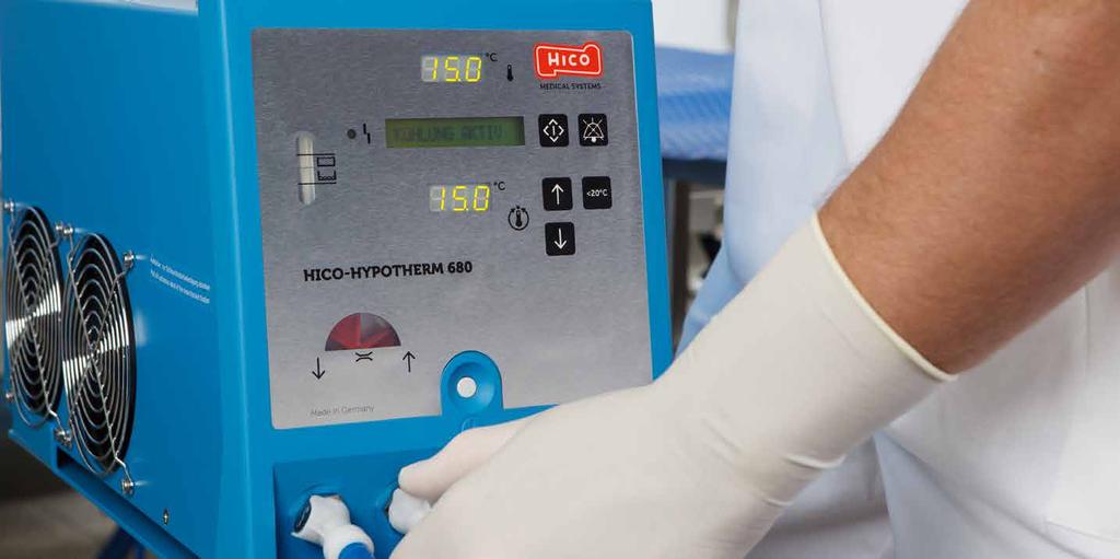 HICO-HYPOTHERM 680 Actief koelsysteem voor het terugbrengen van de temperatuur van een patiënt 15 35 C De HICO-HYPOTHERM 680 garandeert perfecte afkoeling van de patiënt.