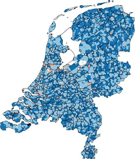 Figuur 5.2 Visuele weergave jeugdcriminaliteit in aantallen incidenten per inwoner in 2015, naar buurten Bron: BVH/SSB; CBS In 2011 waren er in Nederland 81.