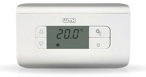 Inleiding De D9380 is een draadloze thermostaat die communiceert met de WTH UMR. Door middel van de drie gebruiksfuncties kunt u de omgevingstemperatuur regelen.