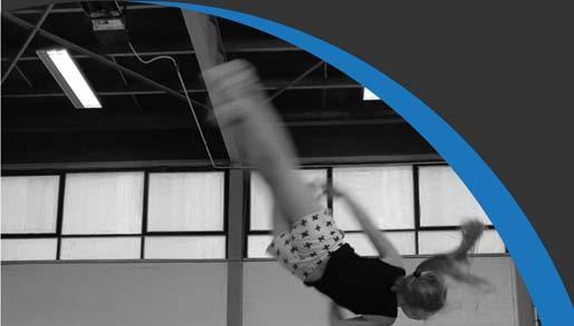 De trampolinespringer kan evenwicht, ritme, tempo- en ruimtegevoel uitstekend combineren.