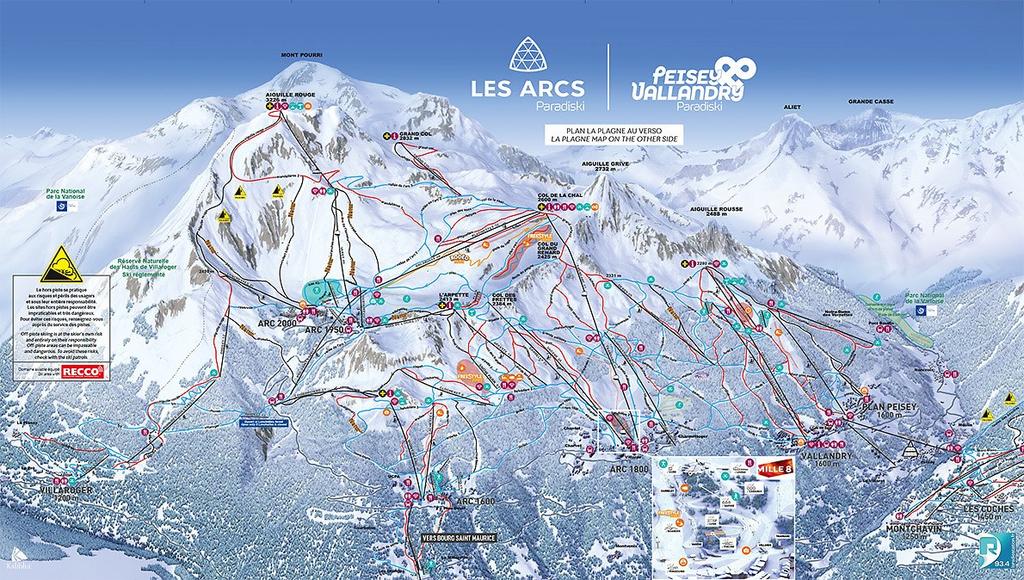 Skigebied: SKIGEBIED: SKIGEBIED PARADISKI Van 1250m naar 3250m 425 km