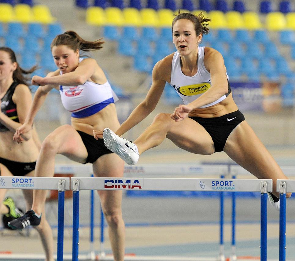 Toch moest ze in de 60m haar persoonlijk record verbeteren om dit huzarenstukje voor elkaar te krijgen. Van 7 64 ging het naar 7 60 en ze verwees Heurjonie Lembi Bonheur/ USBW (7 70) naar plaats twee.