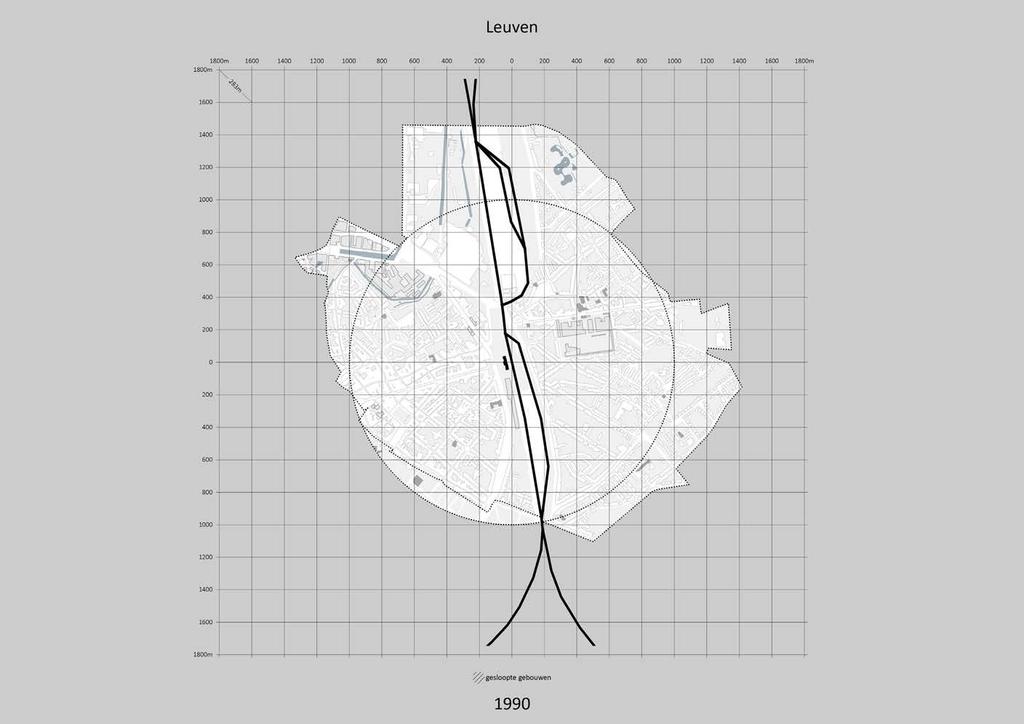 Stationsomgeving Leuven Bebouwde omgeving jaren 90