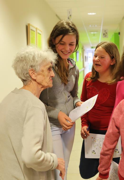 Intergenerationele samenwerking De rusthuisklas Tijdsverloop Voordelen Bewoners Positieve