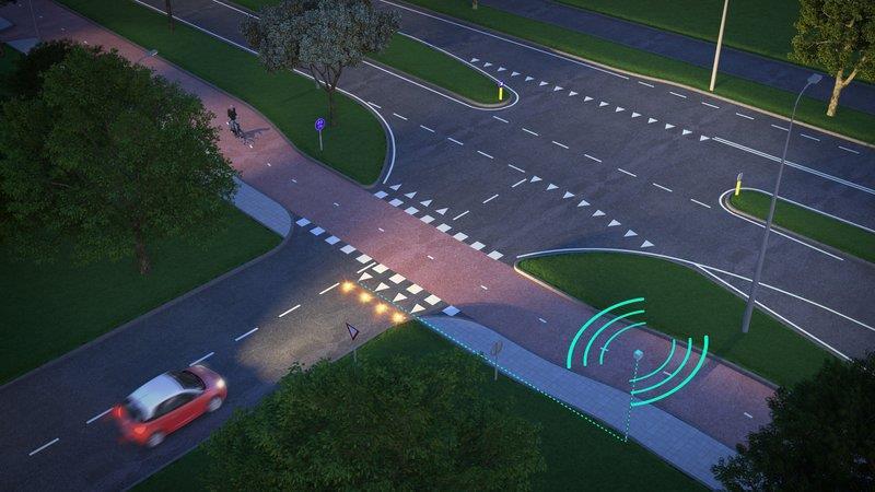 Nr. A9 (Intelligente) accentverlichting oversteken Wanneer? Fietsoversteken met voorrang voor fietsers kunnen met behulp van led-verlichting extra geaccentueerd worden.