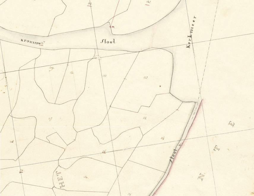 Archeologie Afbeelding 3.2. Het plangebied op de kadastrale minuut uit 1811-1832 (Bron: www.watwaswaar.nl) 3.