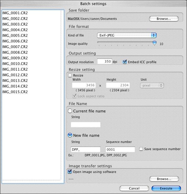 Opnamen in een batch overbrengen naar beeldbewerkingssoftware U kunt meerdere overbrengen naar beeldbewerkingssoftware.