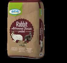 346 Rabbit Allround pellet Universele korrel voor groei, onderhoud en vleesproductie Een volledig voeder met coccidiostaticum Voor een snelle groei en een goede vruchtbaarheid Hoogenergetisch met een