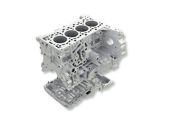 De belangrijkste innovaties van de nieuwe motor. Voor het eerst een volledig aluminium constructie bij de viercilinder dieselmotor.