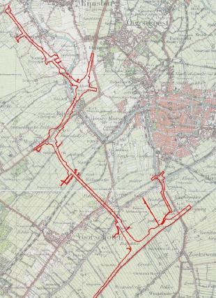 1942 HUIDIG A44 N206 ZOETERWOUDE-RIJNDIJK N206 ZOETERWOUDE-DORP AANSLUITING LEIDEN A4 LEGENDA Onderzoeksgebied Figuur 25: Overzicht van het onderzoeksgebied op een kaart uit 1942 (links) en op een