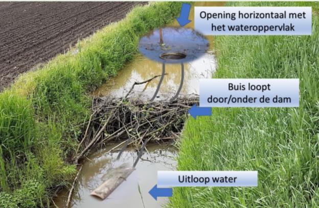 Watering Het Grootbroek Figuur 12: (Links) opstelling 1 waarbij de opening va