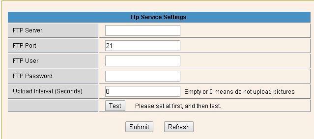 Stap 2.3.3.8 FTP Service settings Op deze pagina kunt u een FTP server instellen om bestanden naar te uploaden.