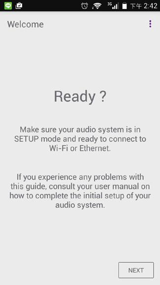 Open de UNDOK app en zorg dat uw Android of ios apparaat is verbonden met hetzelfde netwerk als uw radio.