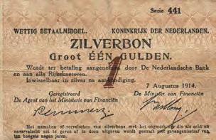 stuks. 100 5201 5202 5203 5201 1 Gulden 1914 Zilverbon (Mev. 01-1b / AV 1.