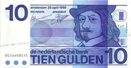 25 5323 10 Gulden 1953 Hugo de Groot (Mev. 48-1b / AV 36.1b) - UNC - twee exemplaren, in een donkere en lichte kleurvariant 60 5324 5326 5324 10 Gulden 1953 Hugo de Groot (Mev. 48-1b / AV 36.1b) - UNC 25 5325 10 Gulden 1953 Hugo de Groot (Mev.