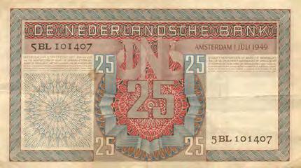 1) - ZF+ 50 5376 5378 5376 25 Gulden 1949 Salomo REPLACEMENT (Mev. 82-1 / AV 54.