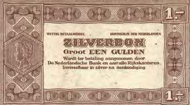 10mm te laag ingedrukt 80 5211 1 Gulden 1938 Zilverbon - PROEFDRUKKEN - 3 stuks in verschillende