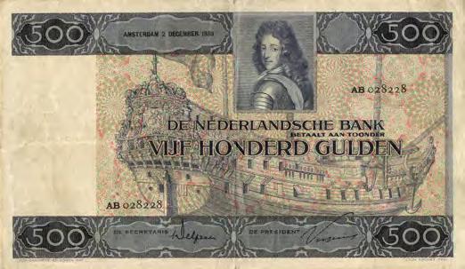 5431 5432 5431 500 Gulden 1930 Stadhouder Willem III (Mev.