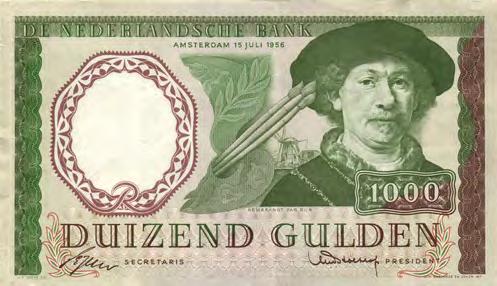 5436 5437 5436 1000 Gulden 1956 Rembrandt (Mev. 154-1 / AV 108.