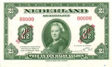 UNC 100 5231 2½ Gulden 1943 Muntbiljet (Mev. 14 / AV 12.1), 10 Gulden 1943 II Muntbiljet (Mev. 44-1 / AV 33.