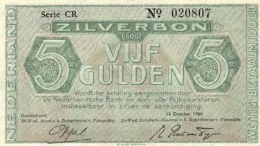 1b) - ZF- 100 5241 2½ Gulden 1949 Muntbiljet (Mev. 16-1b /AV 14.