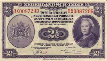 167b) - NICA money Wilhelmina - UNC 20 5545 1 Gulden 1943 (P.