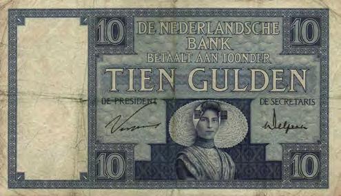 1) - # UC051121 - op papier van 50% katoen en 50% linnen - FR - Zeldzame proefserie 100 5276 5277 5276 5277 10 Gulden 1924 Zeeuws Meisje (Mev. 39-3a / AV 28.1d.