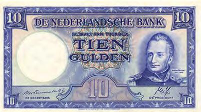 1a) - PR/UNC / met lichte verkleuring aan de rand 150 5305 10 Gulden 1945 II Willem I - Staatsmijnen met foutief geboortejaar (Mev. 46-2 / AV 35.