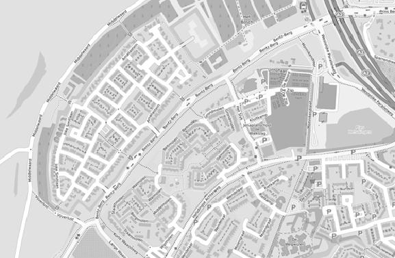 Variant 2: Bentz-Berg als gebiedsontsluitingsweg, voorrang omdraaien ter hoogte van de twee aansluitingen Amaliastein en twee fietsoversteken Amaliastein De belangrijkste kenmerken van deze variant: