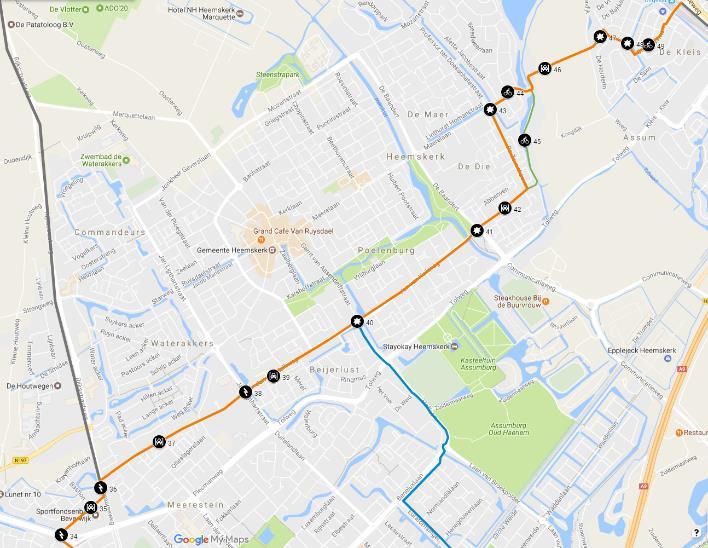 Gevaarlijk kruispunt Onvoldoende kwaliteit snelle fietsroute Te smal