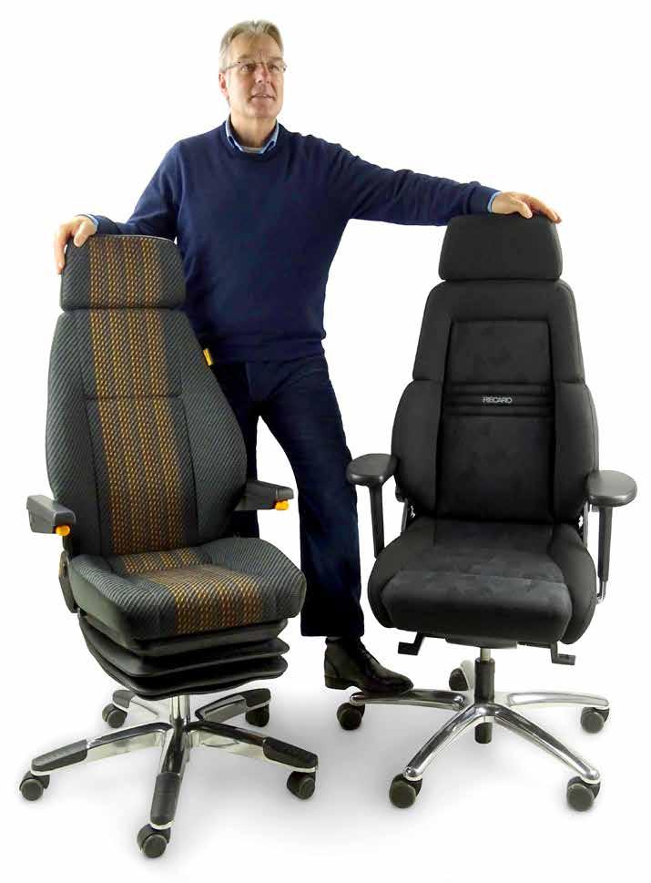 Ook is Jan medeverantwoordelijk voor de verkoop van ergonomische stoelen van onder meer Recaro, ISRI en het complete Werksitz programma.