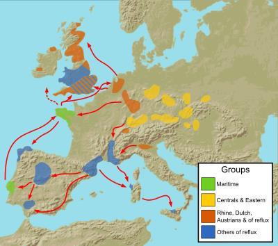 Rond 20.000 v. Chr. was Noord-Europa grotendeels bedekt met ijs. Dat gold ook voor Ijsland en Engeland behalve het zuidelijk deel.